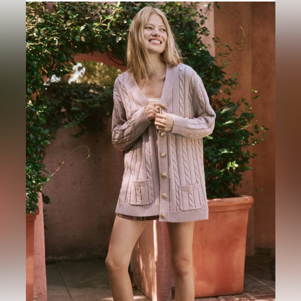 The Great. Cable Grandpa Cardigan size 2 (Medium)
